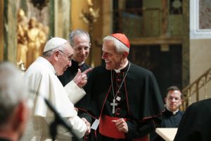 20150923cnsnw00069 1 300x200 - Pope Francis greets Washington Cardinal Donald W. Wuerl as the pope meets with U.S. bishops in Washington