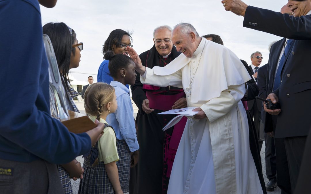Pope goes back to school, meets students, community in Harlem