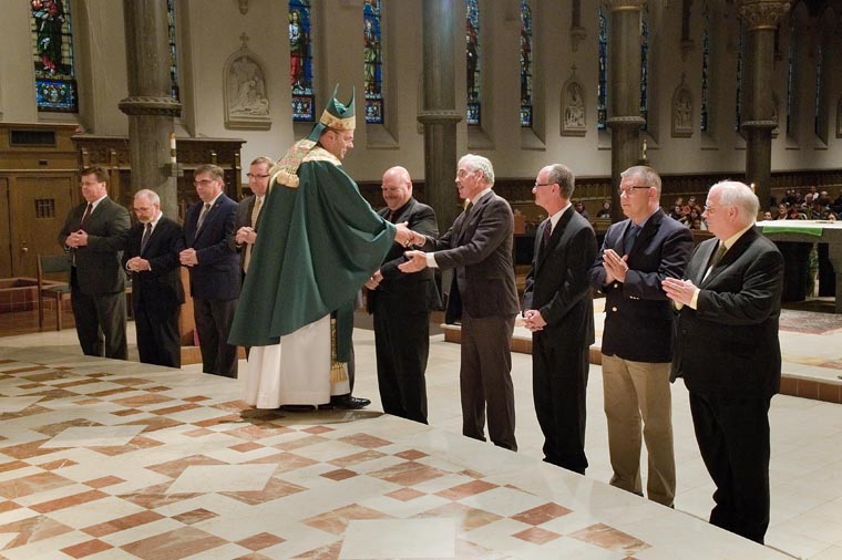 Diaconate candidates reach halfway point of journey