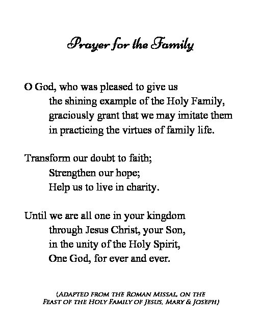 Prayer-for-the-Family-pdf | The Catholic Sun