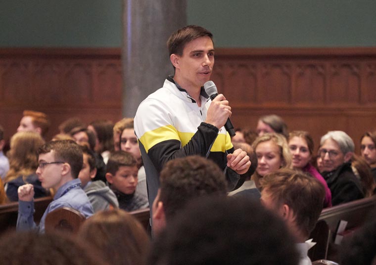 Papal Ninja Power: TV star speaks of feats and faith at Syracuse cathedral