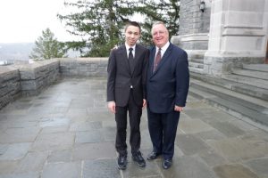 Dominic with West Point organist 300x200 - Dominic with West Point organist