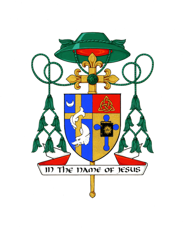 The Coat of Arms of Most Reverend Douglas J. Lucia, Bishop of Syracuse