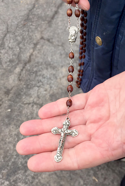 Grotto rosary - Sacred isolation: Prayers rise at grotto in Syracuse