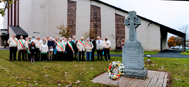 Hibernians and monument color - AOH holds ‘Great Hunger’ Memorial Mass at church in Utica