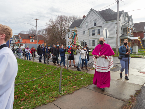 C110412 color - Taking it to the streets: Syracuse parish honors Patroness of Americas