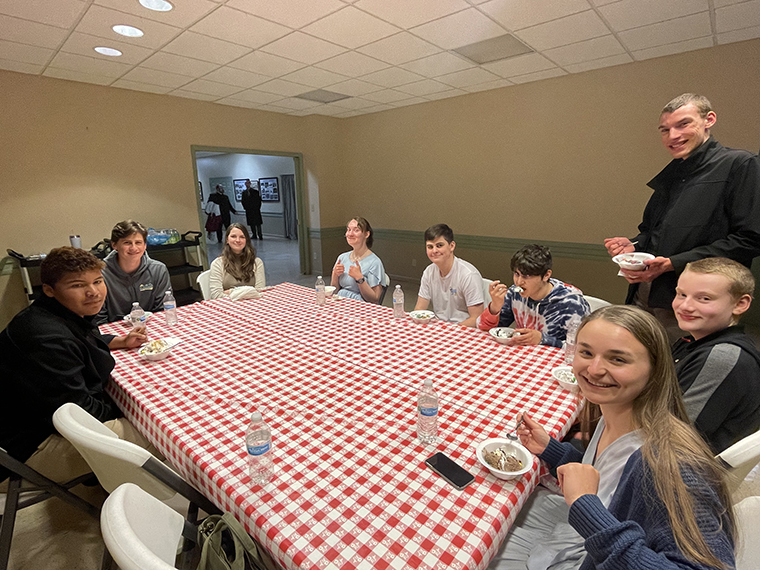  Endicott youth do their best ‘Last Supper’ pose
