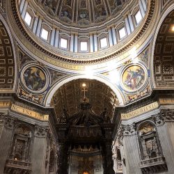 The baldachin above the altar at St. Peter's Basilica in Rome. (Sun photo | Katherine Long)