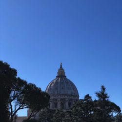 The dome of St. Peter's Basilica in Rome is seen from the grounds of the Vatican Museum. (Sun photo | Katherine Long)